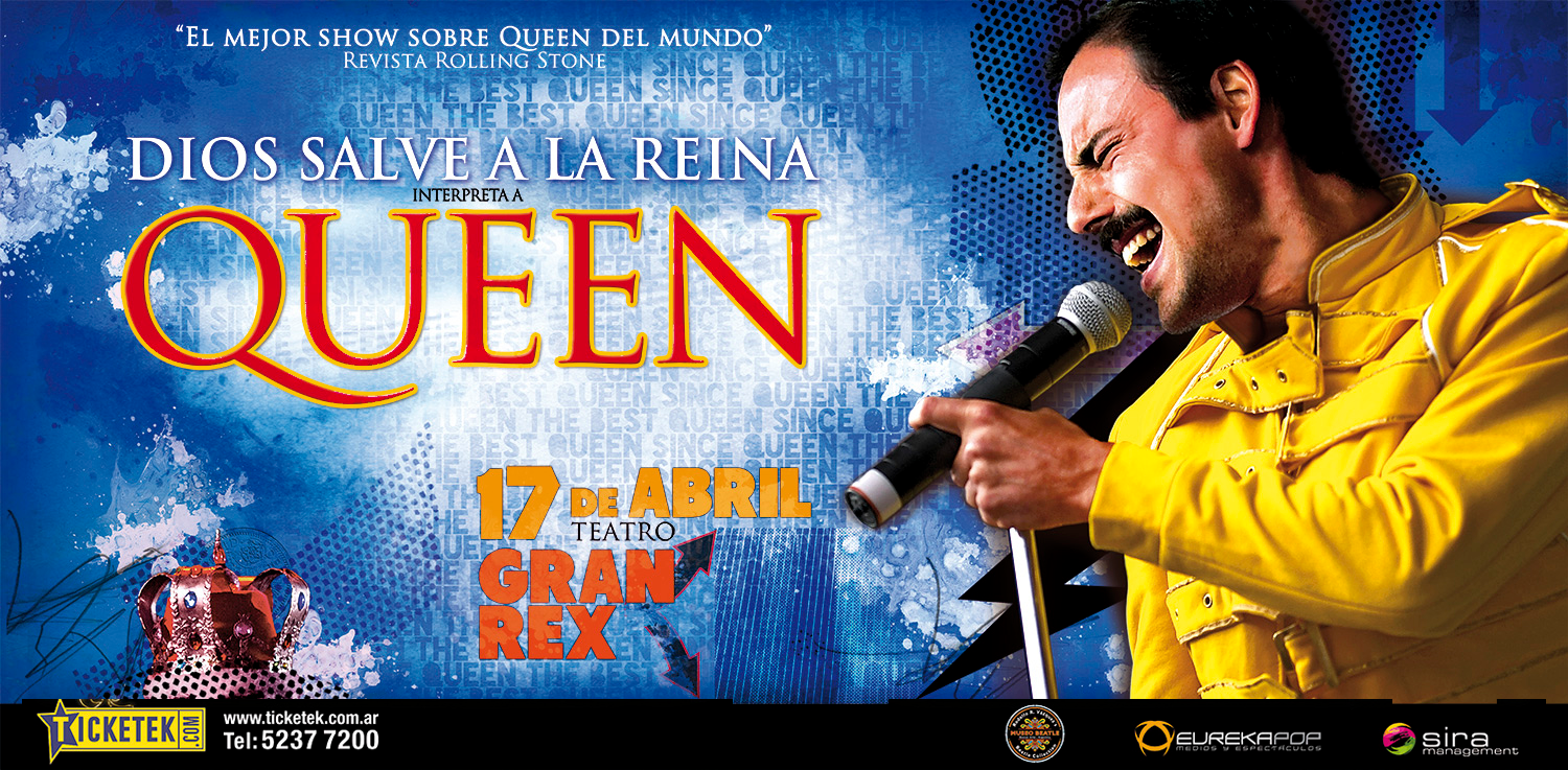Dios Salve a la Reina — collage campaign poster