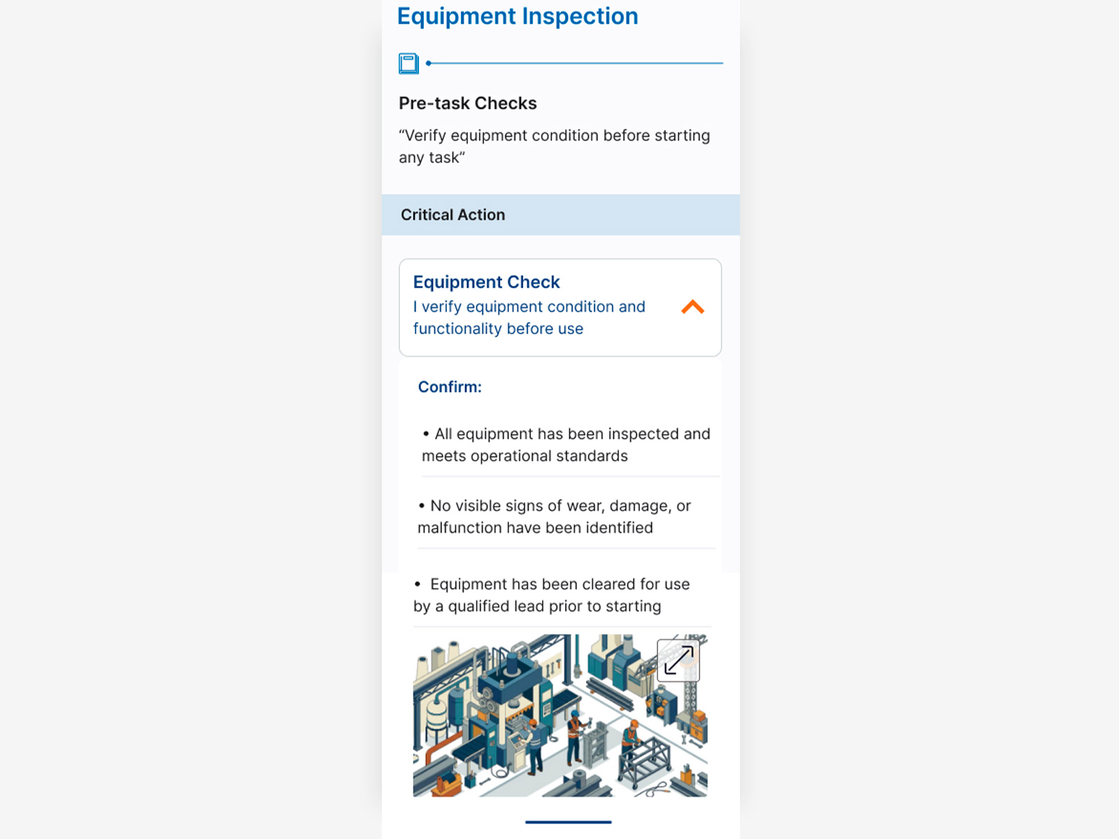 Offline App — guide with one accordion expanded showing rich content