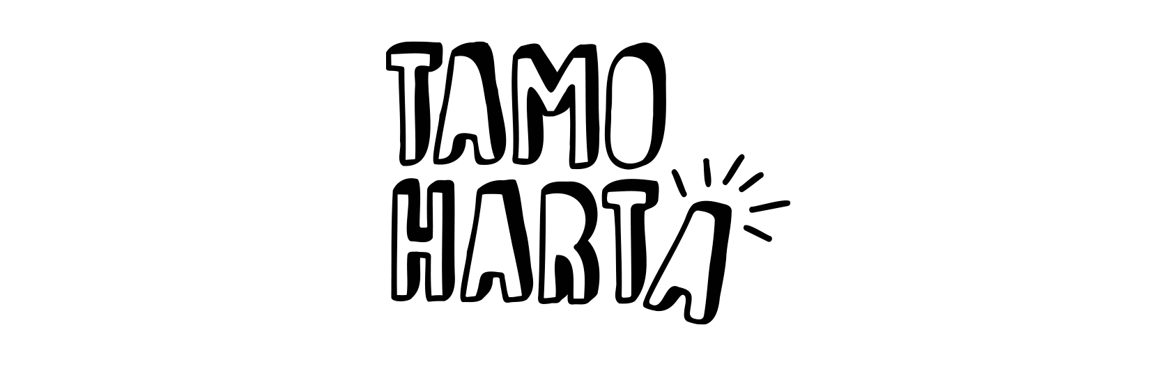 Tamo Harta logo — hand-drawn expressive lettering